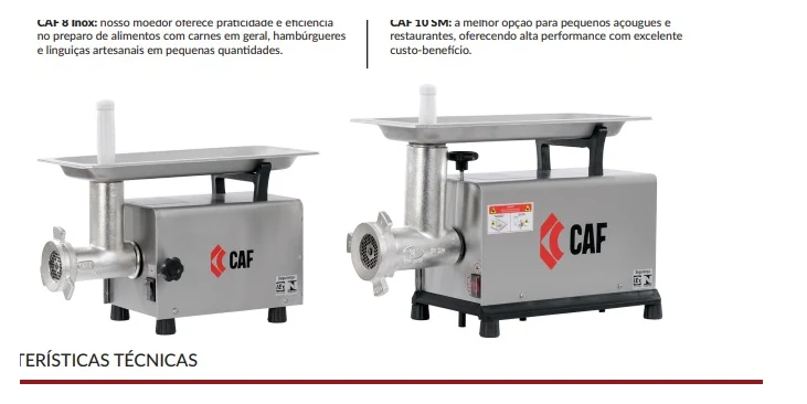 Linha de moedores profissionais em aço inox